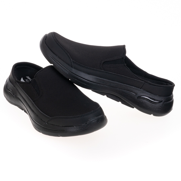 Skechers Go Walk Arch Fit-Leverage 懶人鞋 休閒鞋 男 黑 透氣 支撐 穆勒鞋 216253BBK product thumbnail 2