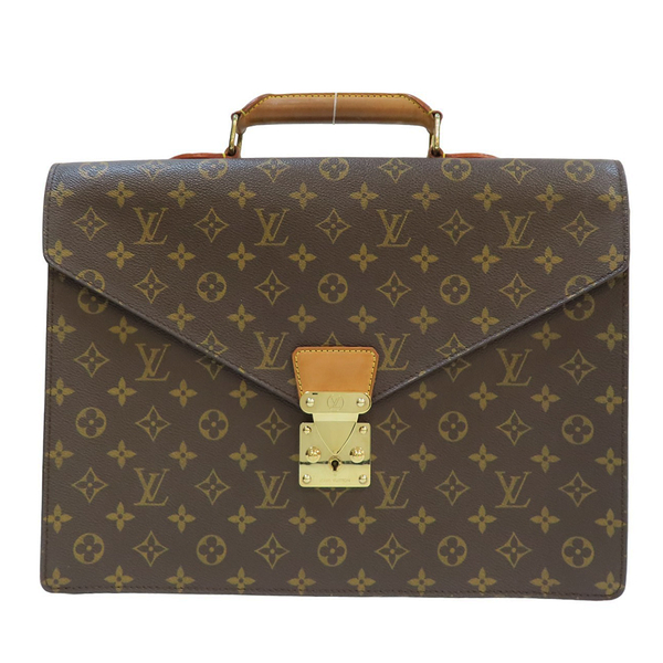 【二手名牌BRAND OFF】LOUIS VUITTON LV 路易威登 棕色 原花 PVC塗層帆布 Serviette Conseiller 公事包 M53331