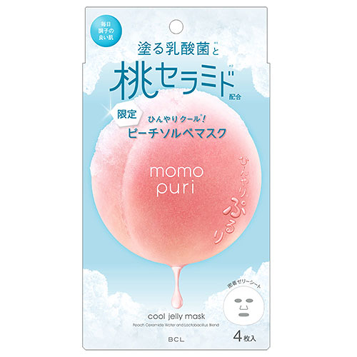 momo puri 彈潤蜜桃沁涼面膜4片 【愛買】