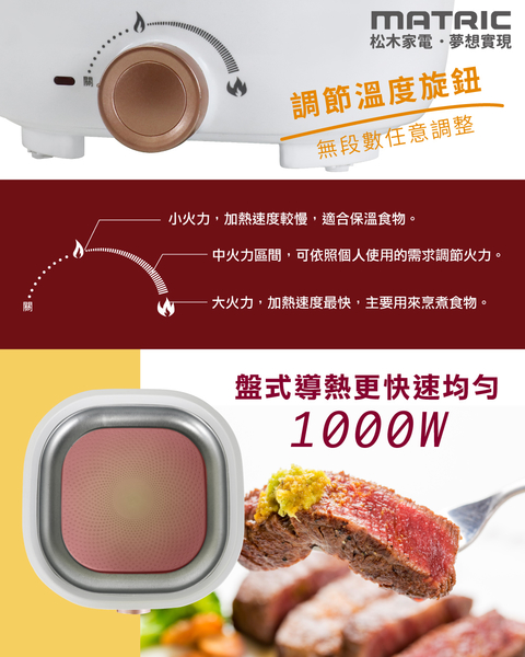 MATRIC松木 蒸/煎/煮三用料理鍋3L白色 MG-EH3008S(附不鏽鋼蒸盤) product thumbnail 7
