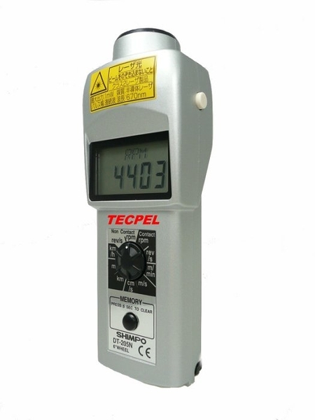 TECPEL 泰菱 》DT-205NRC 日本 SHIMPO 數位轉速計 迴轉速度計 轉速計 光電/接觸兩用