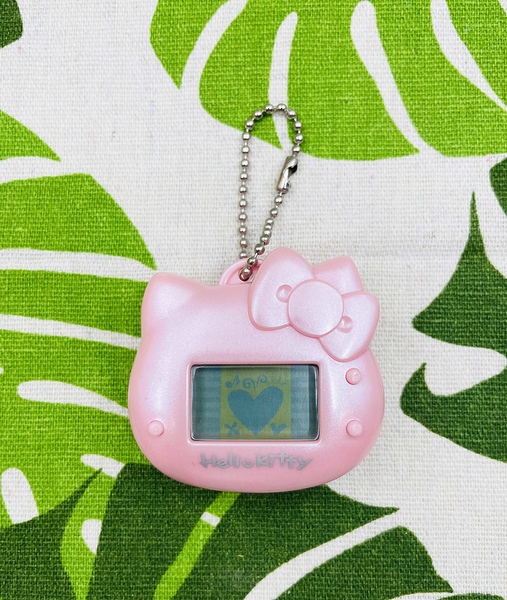 【震撼精品百貨】Hello Kitty 凱蒂貓~日本SANRIO三麗鷗 KITTY吊飾鎖圈-電子雞粉*86016