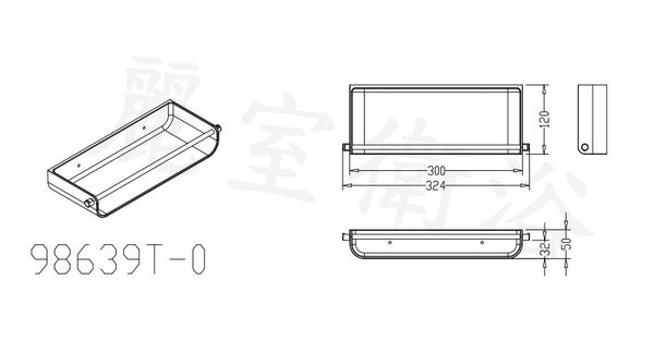 【 麗室衛浴】 美國 KOHLER 開放式牆面安裝型淋浴儲物架 K-98639T-0 product thumbnail 4