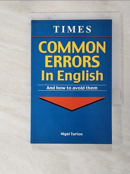 【書寶二手書T3／語言學習_LZT】Times common errors in English and how to avoid them_Nigel D. Turton