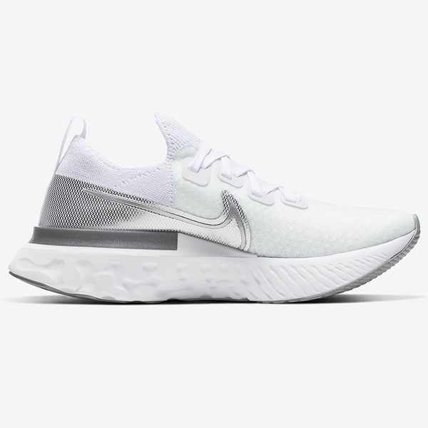 Nike React Infinity Run Flyknit 女鞋 慢跑 休閒 編織 訓練 緩震 白 銀【運動世界】CD4372-101 product thumbnail 3