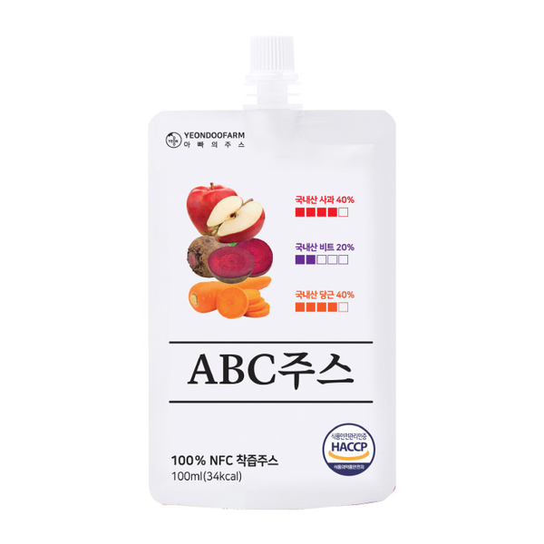 韓國 YEONDOO FARM ABC蔬果汁100ml|蔬果汁|兒童果汁