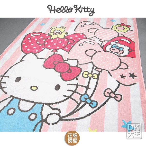 凱蒂貓 Kitty 蝴蝶結氣球童巾 兒童毛巾 日本正版授權【DK大王】 product thumbnail 3