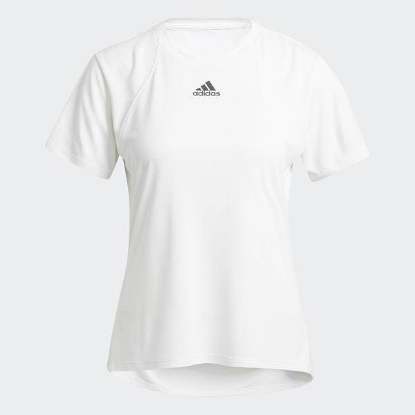 Adidas HEAT.RDY 女裝 短袖 T恤 訓練 乾爽 加長後襬 胸前小Logo 白【運動世界】H20748