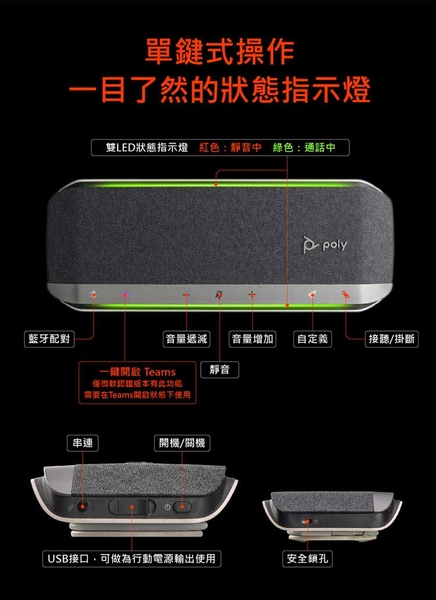 POLY SYNC 40M 全向型麥克風會議機 product thumbnail 10