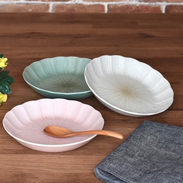 日本製 美濃燒圓盤 Ashikaga 咖哩盤 義大利麵 菜盤 盤子 盤 陶瓷 簡約餐盤 三色可選 日本製造