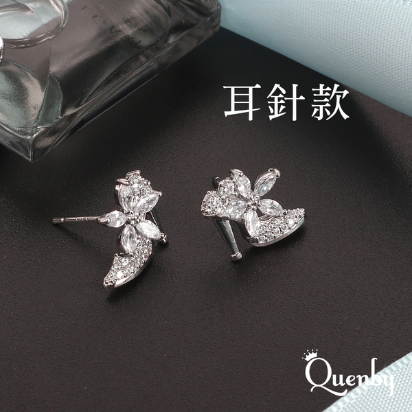 Quenby 灰姑娘夢幻高跟鞋無耳洞耳環/耳夾式/耳針 product thumbnail 2