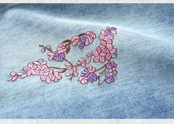 現貨 刺繡仙鶴抓破鬆緊腰牛仔褲中大尺碼【75-17-82081-20】ibella 艾貝拉 product thumbnail 4