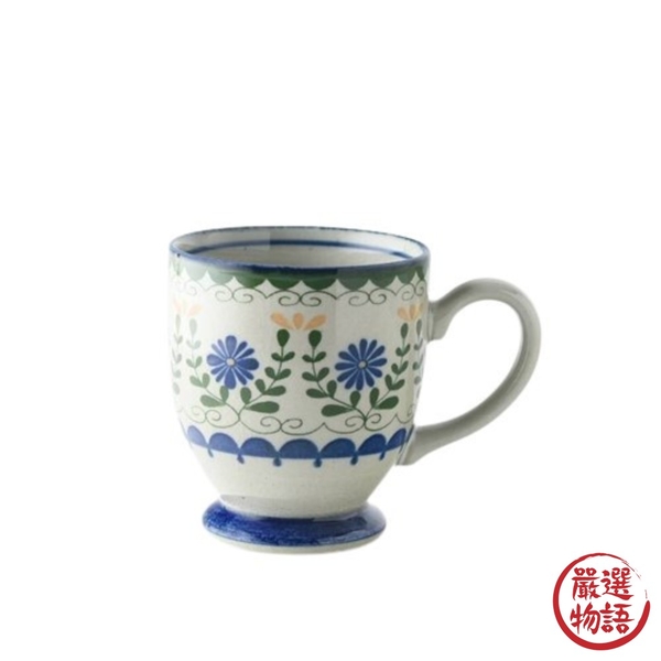 日本製 法式懷舊咖啡馬克杯 20cm 餐盤 北歐風 秘密花園系列 下午茶 復古懷舊 孔雀花紋 餐盤 product thumbnail 2