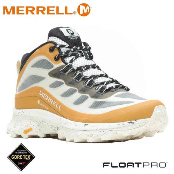 【MERRELL 美國 女 MOAB SPEED MID GORE-TEX越野鞋《芥黃色》】ML067668/健走/健行鞋/登山 product thumbnail 2