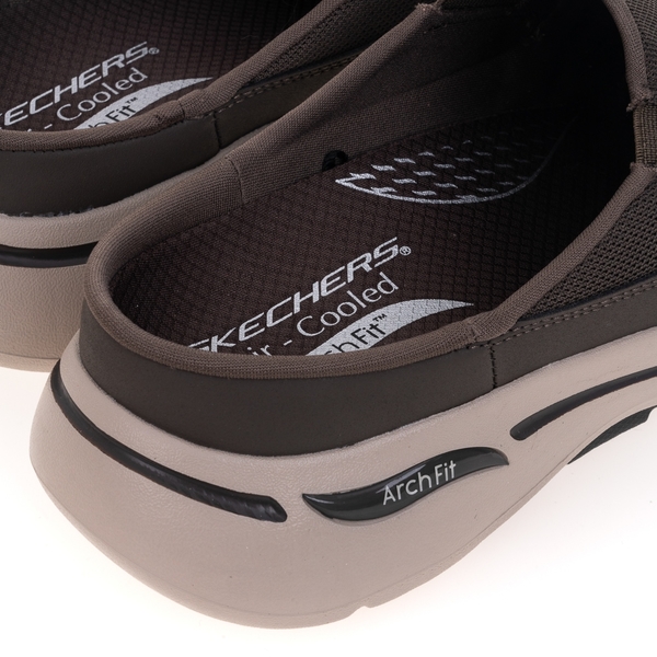 Skechers Go Walk Arch Fit-Leverage 懶人鞋 休閒鞋 男 棕 透氣 支撐 穆勒鞋 216253TPE product thumbnail 5
