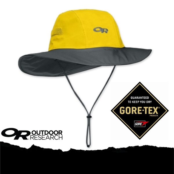 【Outdoor Research 美國 Gore-Tex防水透氣保暖大盤帽《黃/深灰》】82130-498/輕量/牛仔帽