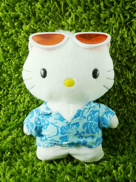 【震撼精品百貨】Hello Kitty 凱蒂貓~KITTY絨毛娃娃-夏威夷裝扮-男