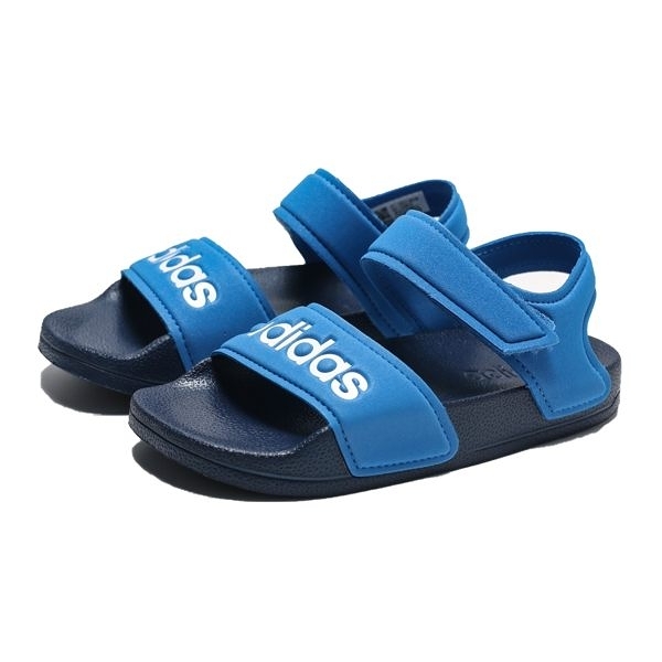 ADIDAS ADILETTE SANDAL K 藍白 魔鬼氈 涼拖鞋 中童 (布魯克林) G26878