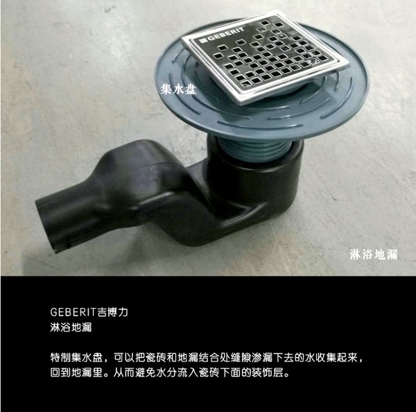 【麗室衛浴】瑞士GEBERIT shower G-007-3 横排水單通道 排水系統含集水盤設計