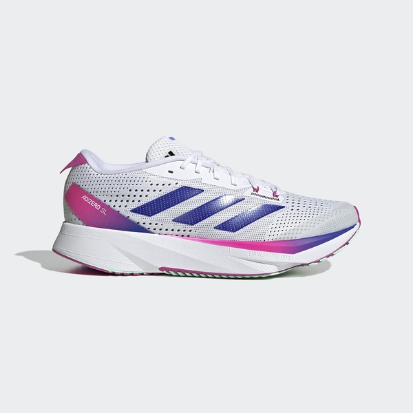 adidas 慢跑鞋 Adizero SL 男 白藍 路跑 緩震 運動鞋 GV9095