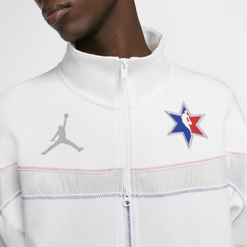 NIKE All-Star Jordan JKT 男款外套喬丹立領印花寬鬆白【運動世界