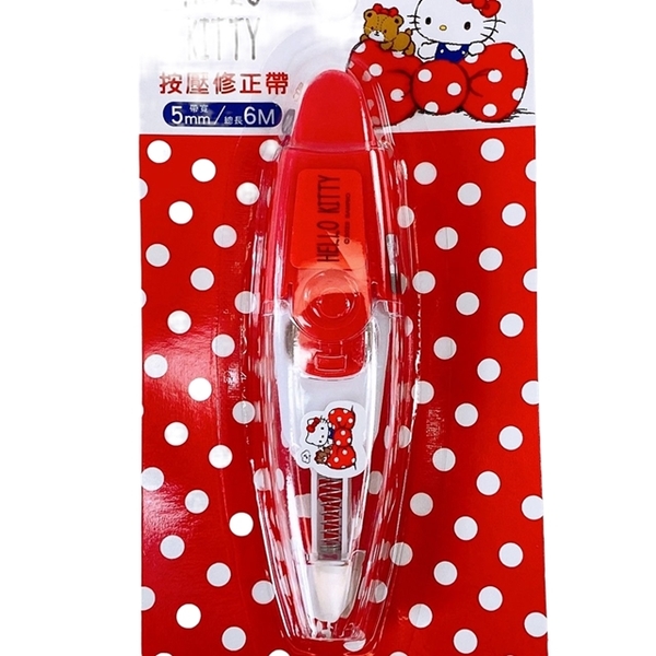 小禮堂 Hello Kitty 按壓式立可帶 粉/紅 (2款隨機) 4713791-955140 product thumbnail 3