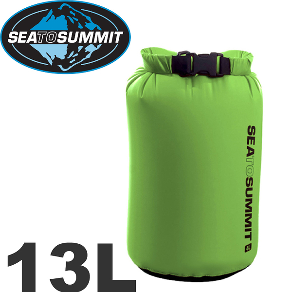 【Sea to Summit 澳洲 70D輕量防水收納袋13L《綠》】STSADS13GN/防水袋/朔溪包/游泳包