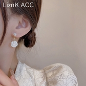 99免運 韓系耳環 s925銀針珍珠花朵耳釘 女小眾設計感高級網紅耳環新款潮流