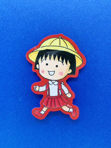 【震撼精品百貨】CHIBI MARUKO CHAN_櫻桃小丸子~小丸子造型貼紙-小丸子上學#57646