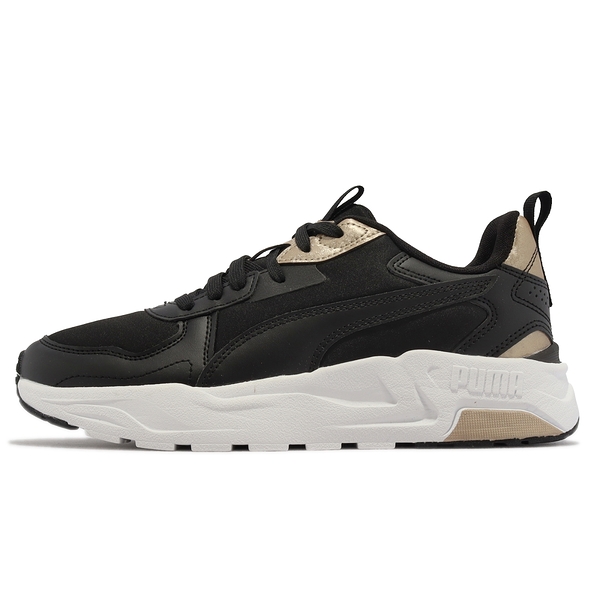 PUMA Trinity Lite Metallic Wns 女款 黑金 復古路跑 慢跑運動鞋 38929301【KAORACER】