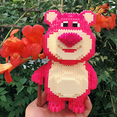 積木玩具 小顆粒拼裝迷你微型拼插益智玩具卡通草莓熊【聚寶屋】