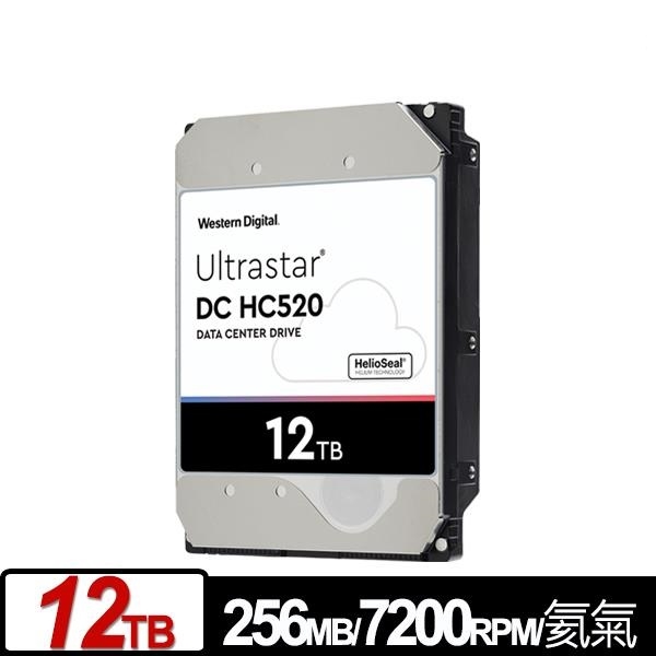 WD Ultrastar DC HC520 12TB 3.5吋 SATA 企業級硬碟 HUH721212ALE604 product thumbnail 2