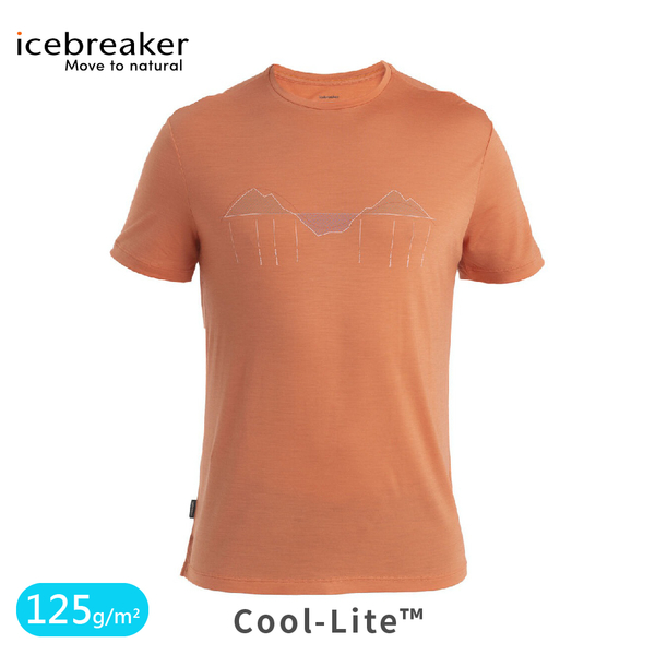 【Icebreaker 男 Sphere III Cool-Lite圓領短袖上衣(山徑攀登)-125《牡丹粉》】0A56W4