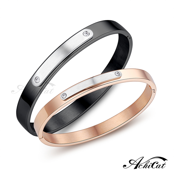 AchiCat 情侶手環 白鋼手環 永恆愛情 男女對手環 黑玫款 單個價格 七夕禮物 B270