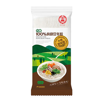 中農有機100%純綠豆粉絲180g×2包【2包189元】