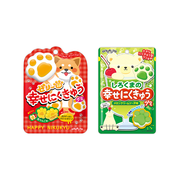 【豆嫂】日本零食 扇雀飴SENJAKU 幸福肉球軟糖(哈密瓜/蘋果) product thumbnail 2