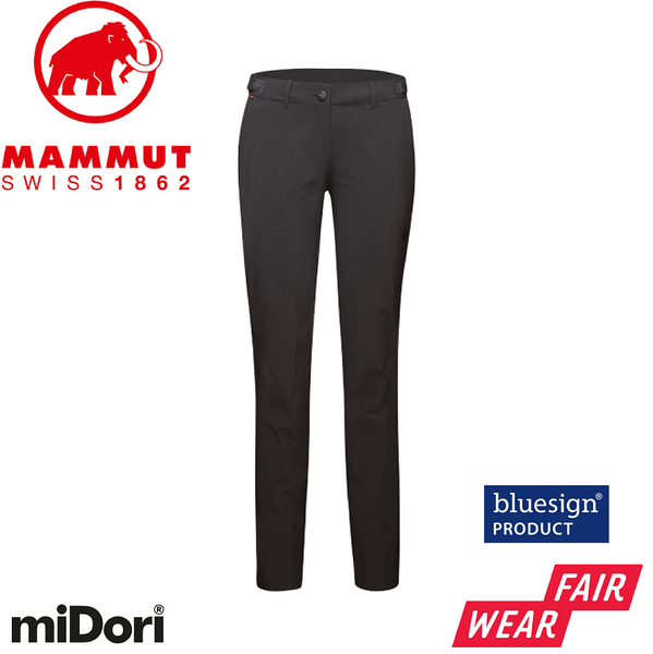 【MAMMUT 長毛象 女 MA Runbold Pants 耐磨彈性機能長褲《幻影黑》】1022-01680/快乾長褲