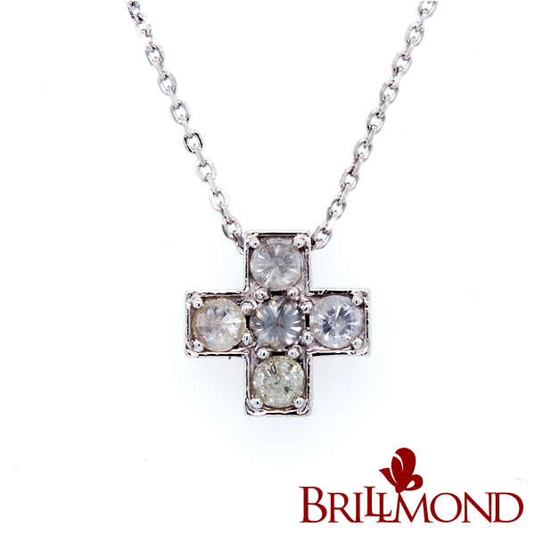 【BRILLMOND JEWELRY】鑽石墜 50分 白K金 倒鑲手工聖光鑽墜(9K白金台 天然鑽石總重50分)