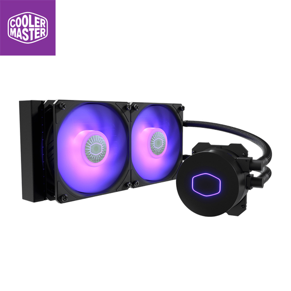 Cooler Master 酷碼 MasterLiquid ML240L V2 RGB 一體式 CPU水冷散熱器 黑色 內建第3代雙槍式水冷頭