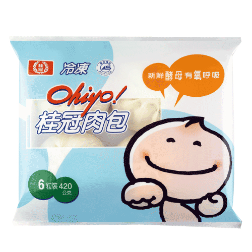 桂冠活力OHIYO肉包6粒(420G)【愛買冷凍】 product thumbnail 2