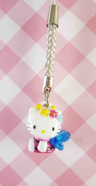 【震撼精品百貨】Hello Kitty 凱蒂貓~限定版手機吊飾-迷你天使(藍翅膀)