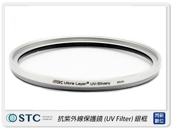 STC 雙面長效防潑水膜 抗UV 保護鏡 銀框 37mm(37，公司貨)