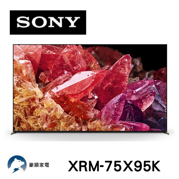 SONY 75吋 4K HDR Mini LED Google TV顯示器 XRM-75X95K