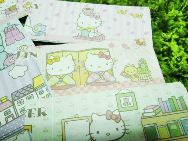 【震撼精品百貨】Hello Kitty 凱蒂貓~便條紙-長條型-線圖案【共1款】 product thumbnail 4