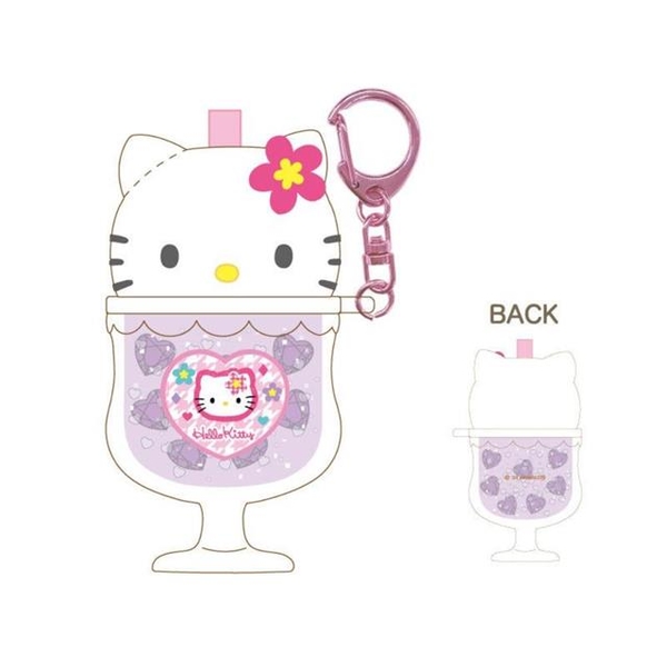 小禮堂 Hello Kitty 壓克力造型鑰匙圈 (90 s漂浮汽水款) product thumbnail 3