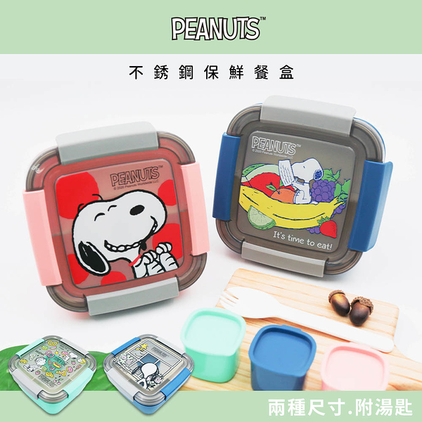 Snoopy 史努比 1000ml 野趣密封扣餐盒 密封餐盒 便當盒 胡士托/查理布朗