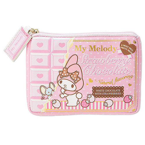 【震撼精品百貨】My Melody 美樂蒂~美樂蒂濃情巧克力系列PU皮革板巧克力風面紙化妝包