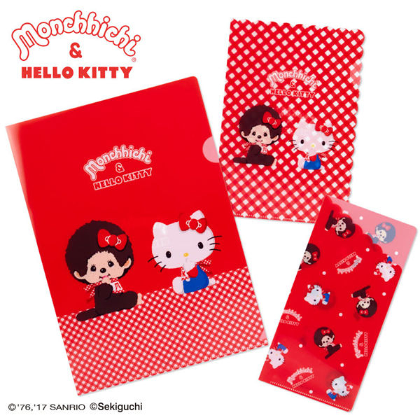 【震撼精品百貨】HELLO KITTY*夢奇奇MONCHHICHI系列PP文件夾組(一組3枚入)324426