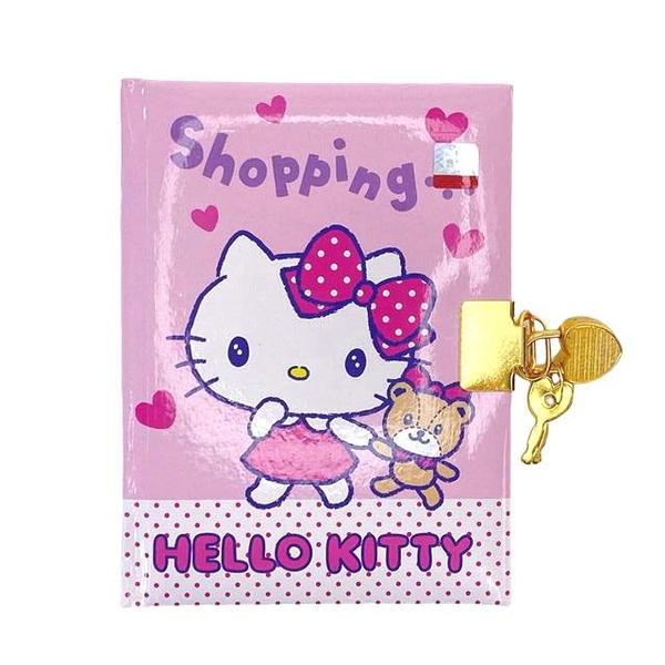 小禮堂 Hello Kitty 硬殼筆記本附鎖 (粉盒裝款) 4713791-954228 product thumbnail 2