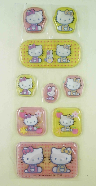 【震撼精品百貨】Hello Kitty 凱蒂貓~KITTY立體貼紙-橢圓側坐